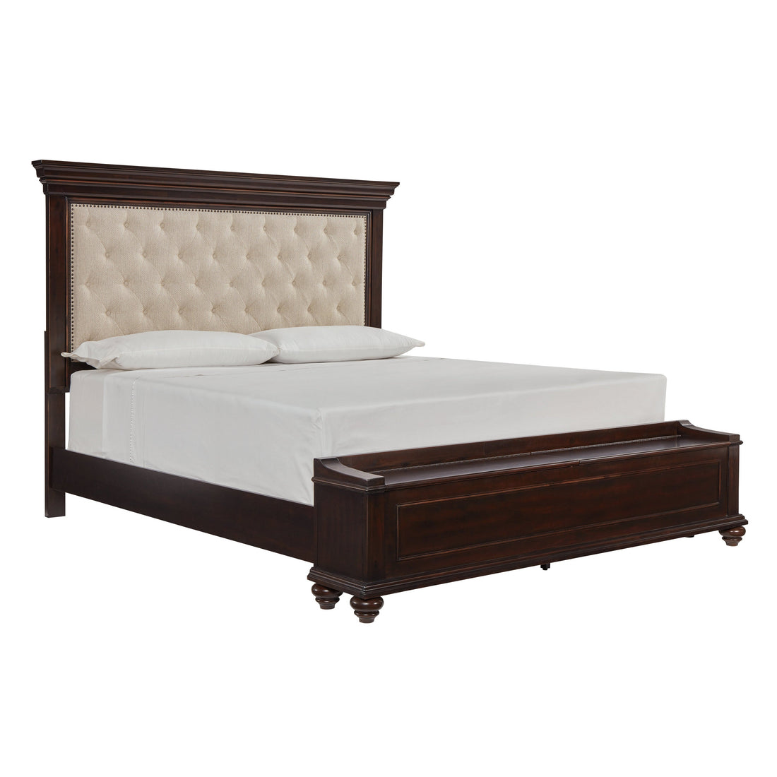 Brynhurst Upholstered Bed with Storage Bench Ash-B788B4
