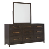 Burkhaus Dresser and Mirror Ash-B984B1