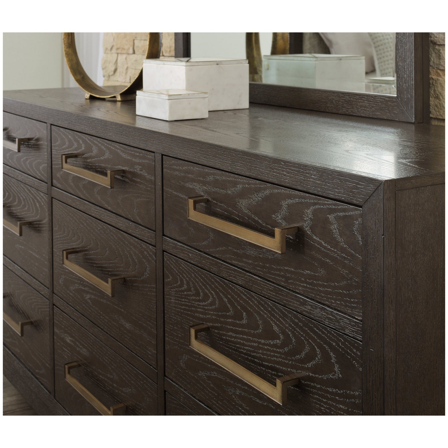 Burkhaus Dresser and Mirror Ash-B984B1