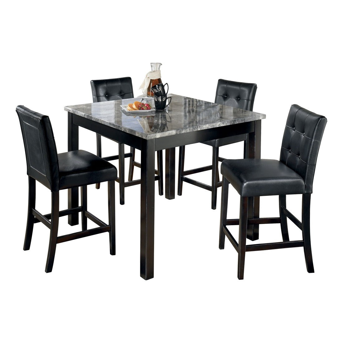 Maysville Counter Height Dining Table and Bar Stools (Set of 5) Ash-D154-223