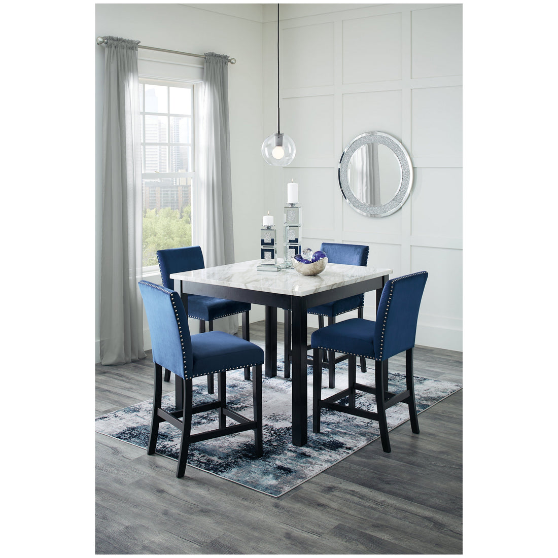 Cranderlyn Counter Height Dining Table and Bar Stools (Set of 5) Ash-D163-223