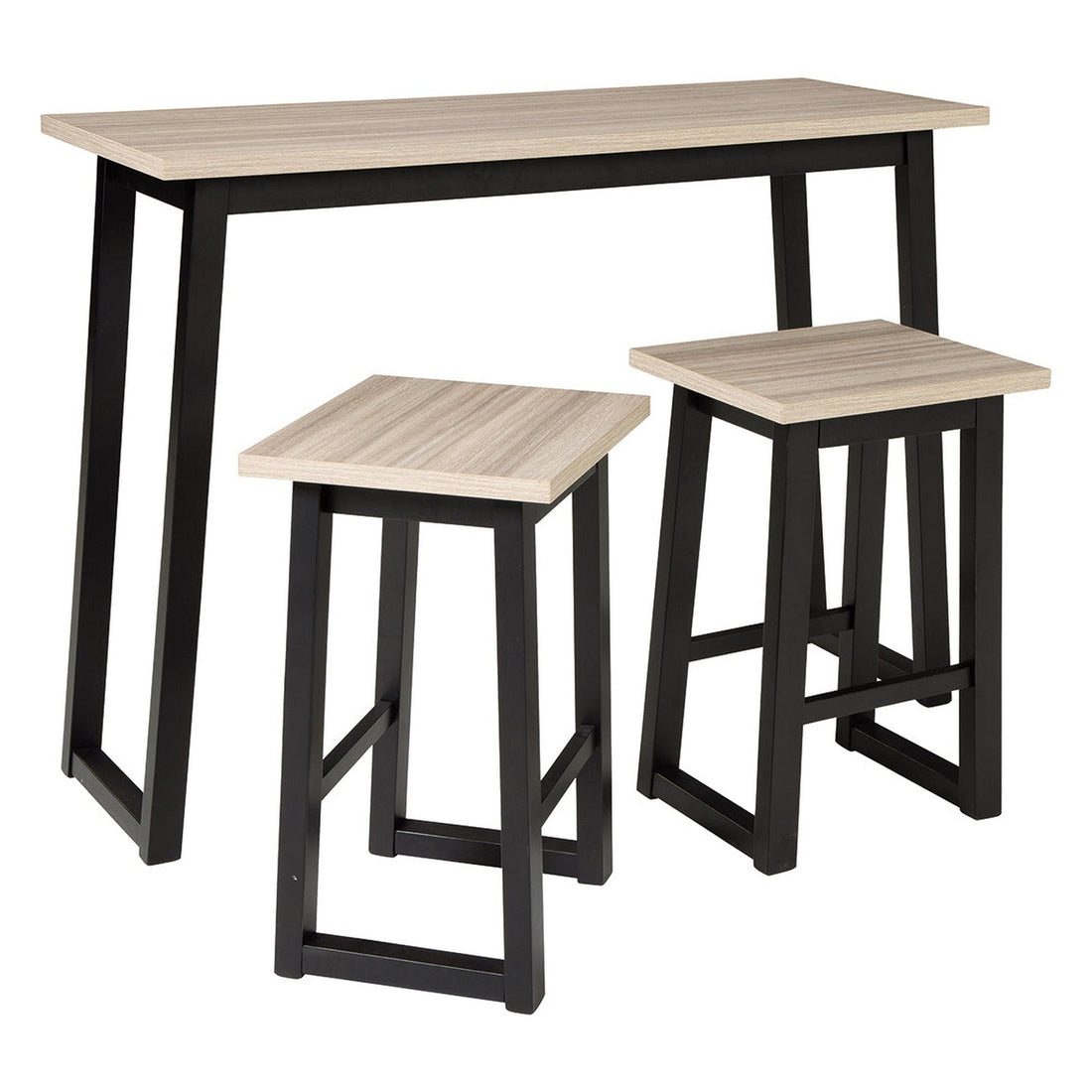 Waylowe Counter Height Dining Table and Bar Stools (Set of 3) Ash-D201-113