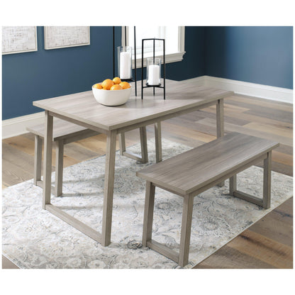 Loratti Dining Table and Benches (Set of 3) Ash-D261-125