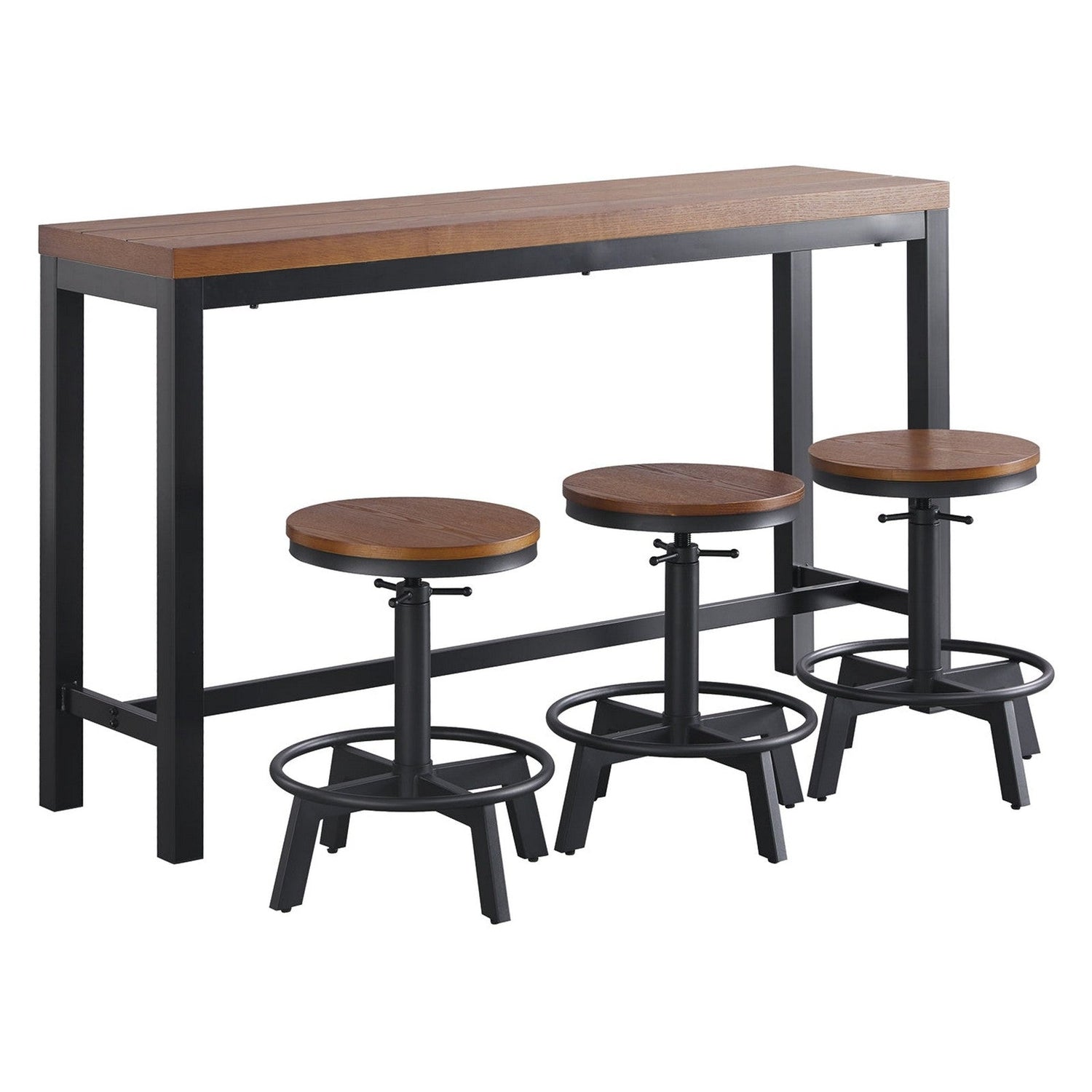 Quinidad Counter Height Dining Table and Bar Stools (Set of 4) Ash-D320-223