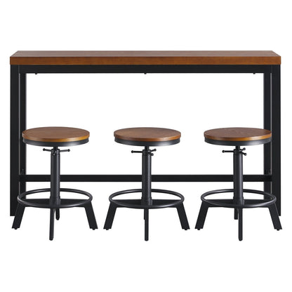 Quinidad Counter Height Dining Table and Bar Stools (Set of 4) Ash-D320-223