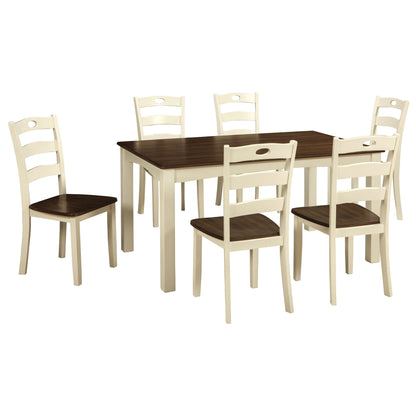 Woodanville Dining Table and Chairs (Set of 7) Ash-D335-425