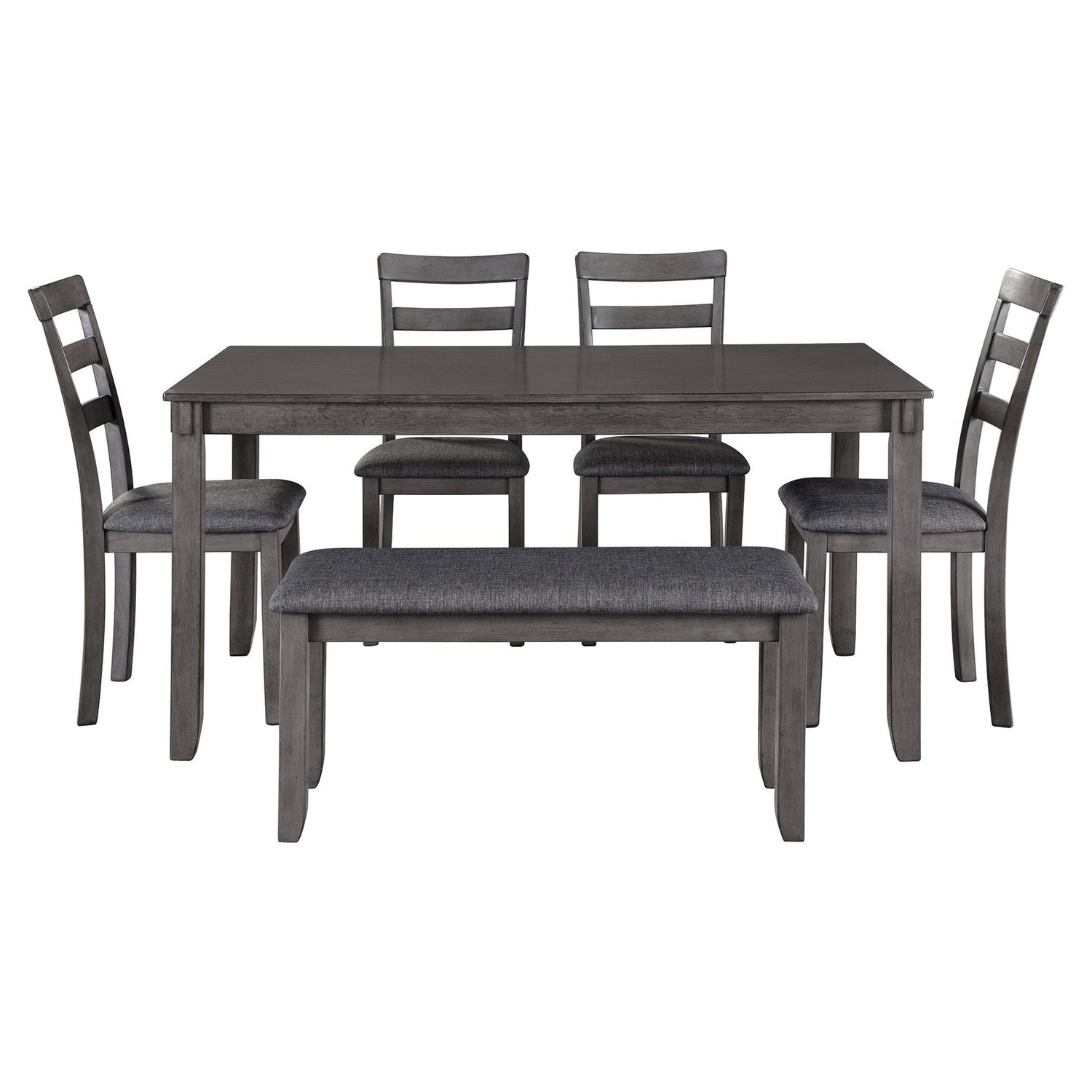 Bridson Dining Table and Chairs with Bench (Set of 6) Ash-D383-325