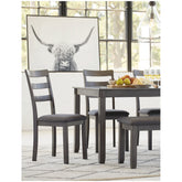 Bridson Dining Table and Chairs with Bench (Set of 6) Ash-D383-325