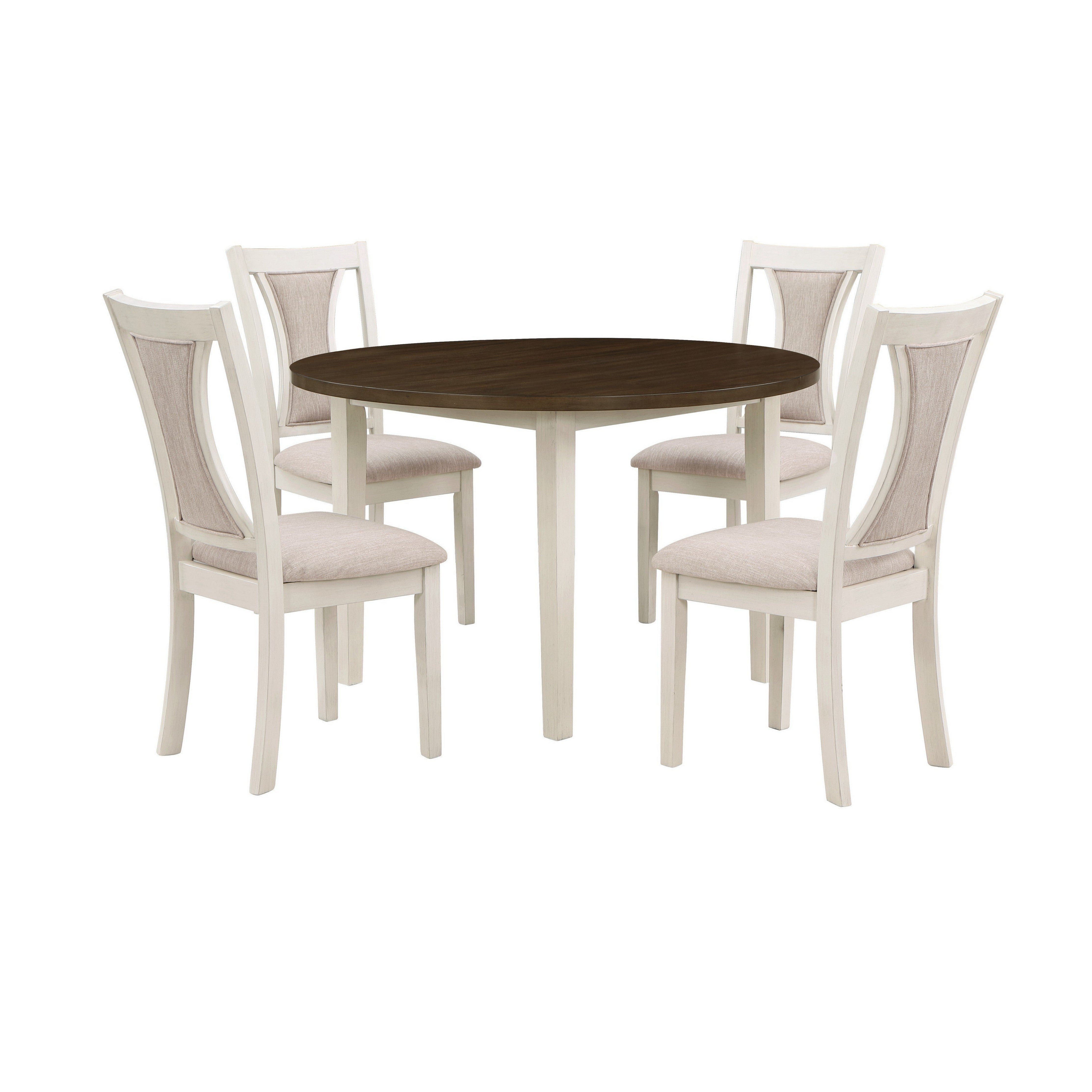 Hudson 48 Round Dining Table 4 Chair