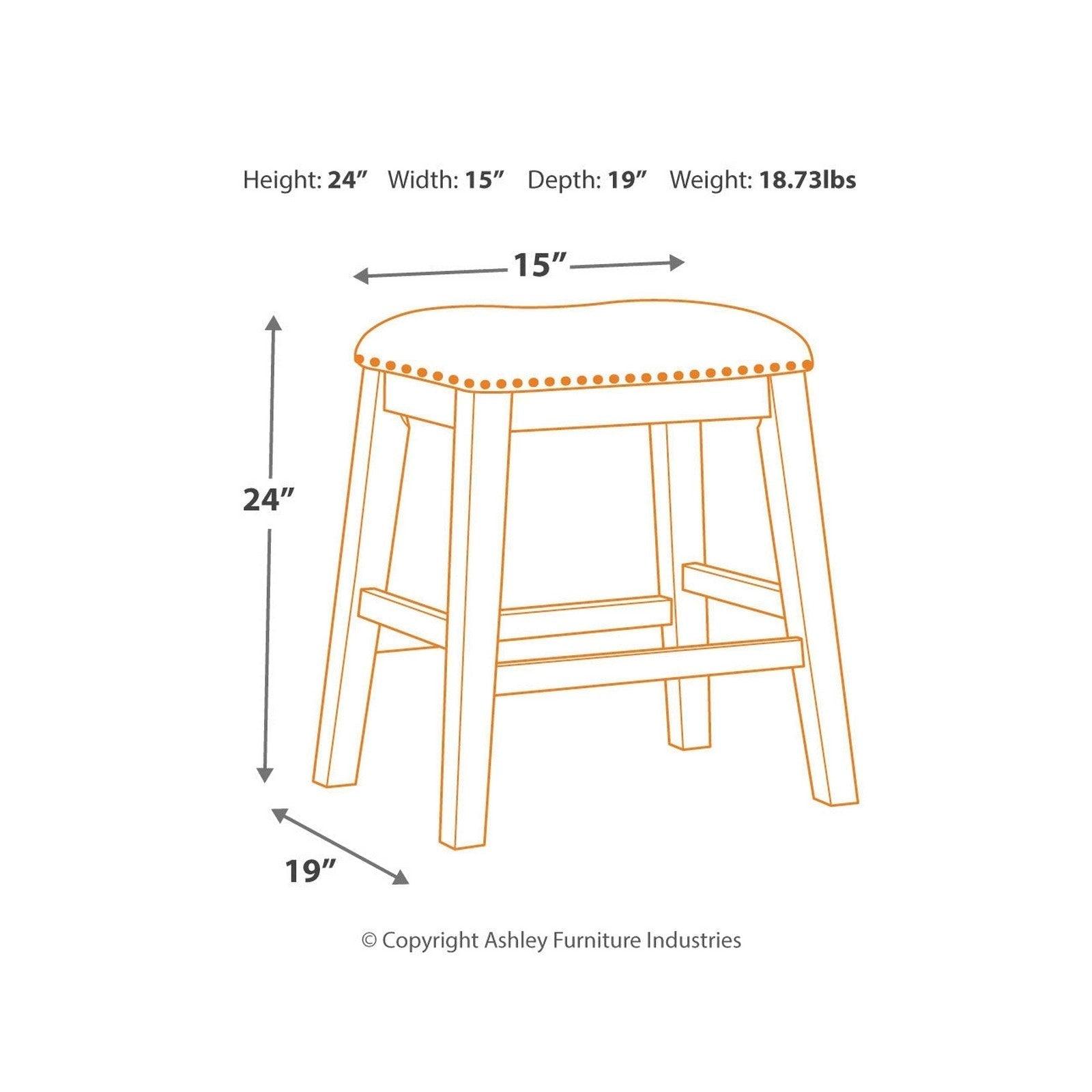 Caitbrook Counter Height Upholstered Bar Stool Ash-D388-024