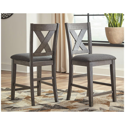 Caitbrook Counter Height Upholstered Bar Stool Ash-D388-124