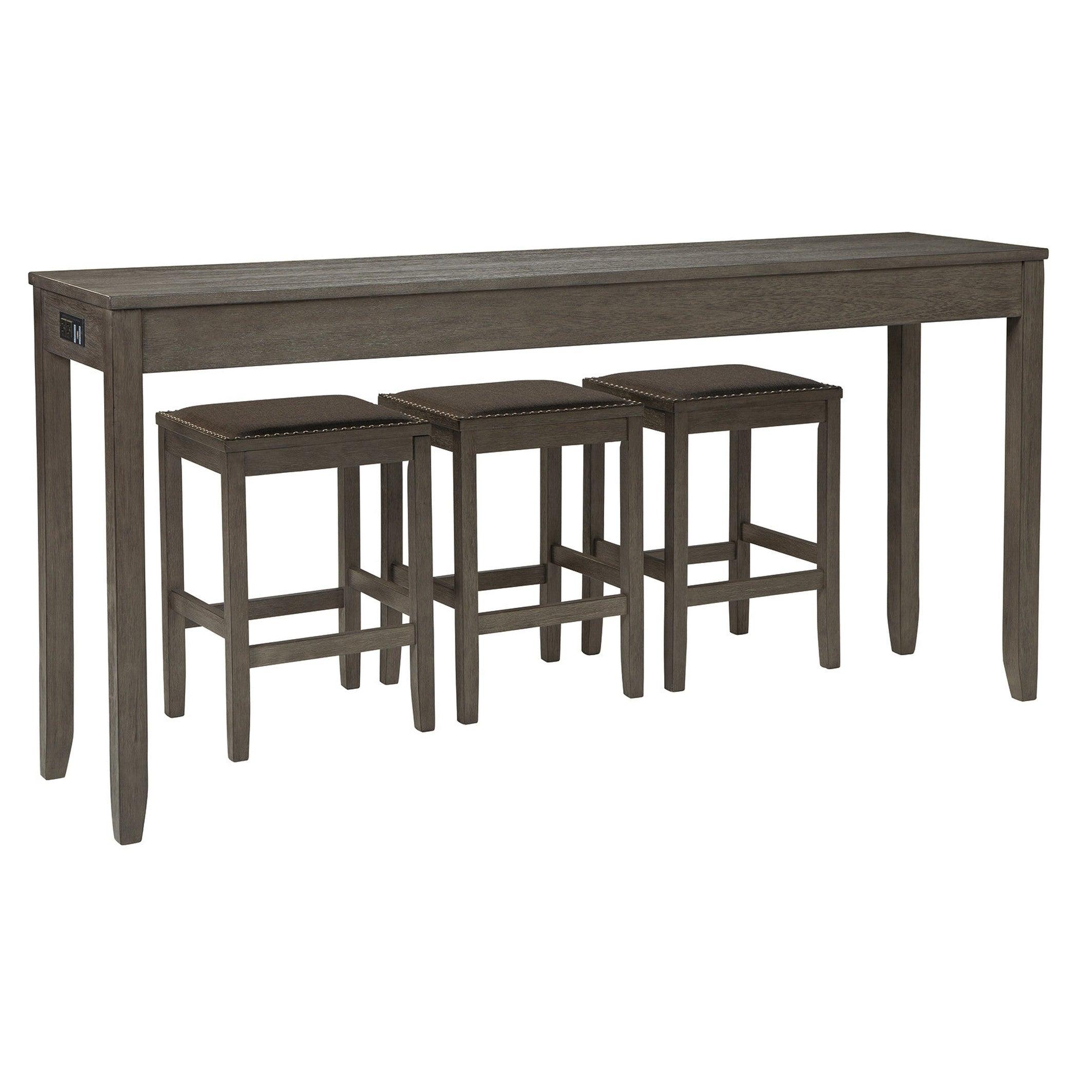 Caitbrook counter height dining table and bar shop stools
