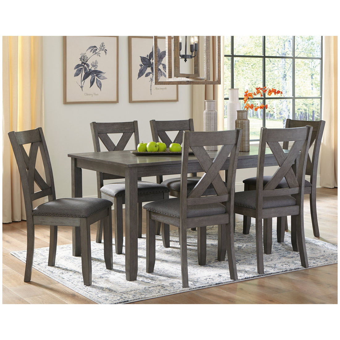 Caitbrook Dining Table and Chairs (Set of 7) Ash-D388-425