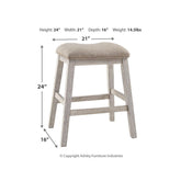 Skempton Counter Height Bar Stool Ash-D394-024