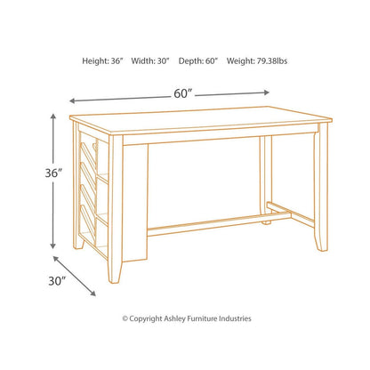 Rokane Counter Height Dining Table Ash-D397-32