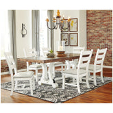 Valebeck Dining Table and 6 Chairs Ash-D546D6