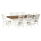 Valebeck Dining Table and 8 Chairs Ash-D546D7