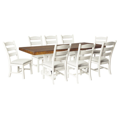 Valebeck Dining Table and 8 Chairs Ash-D546D7