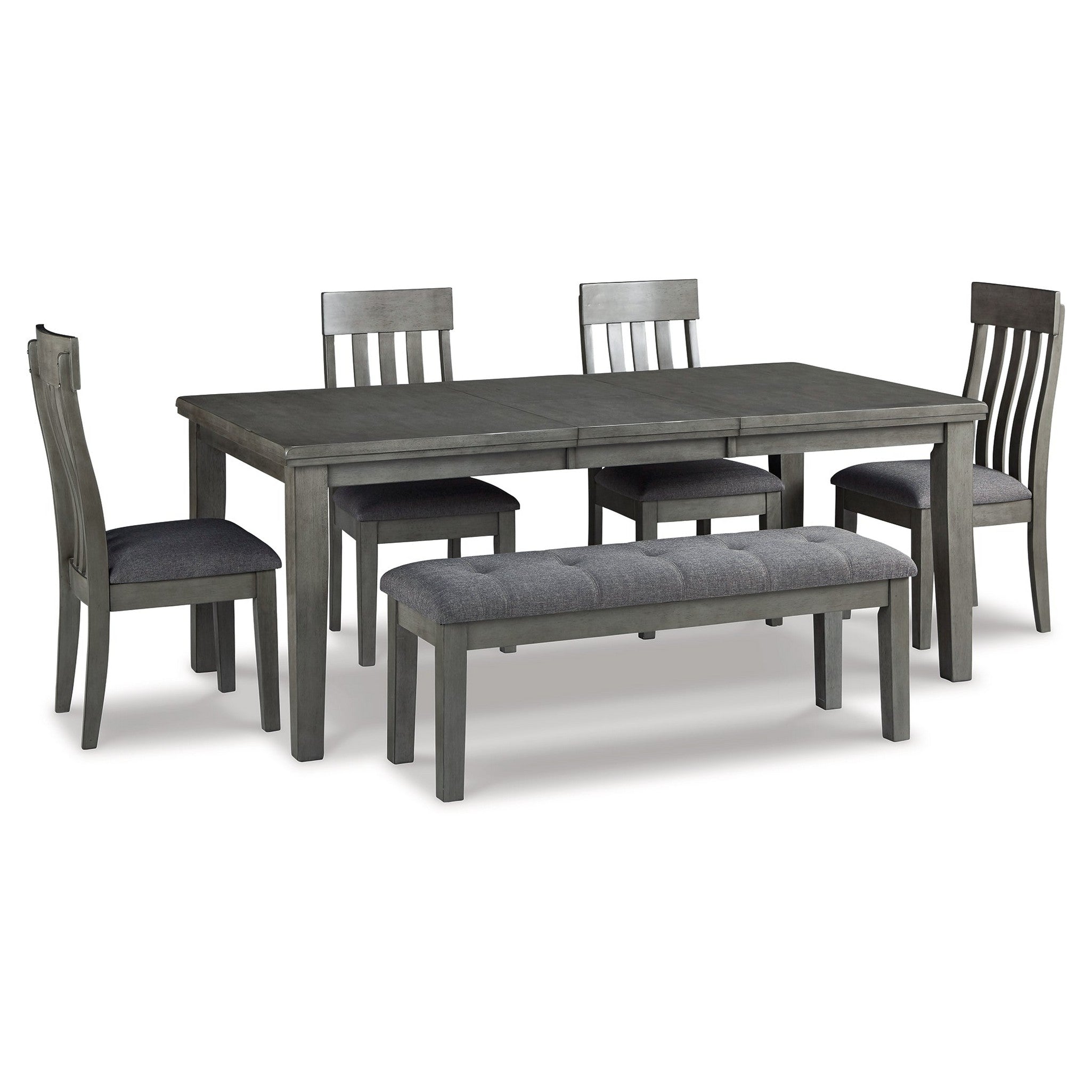 Hallanden Dining Table, 4 Chairs, and Bench Ash-D589D2
