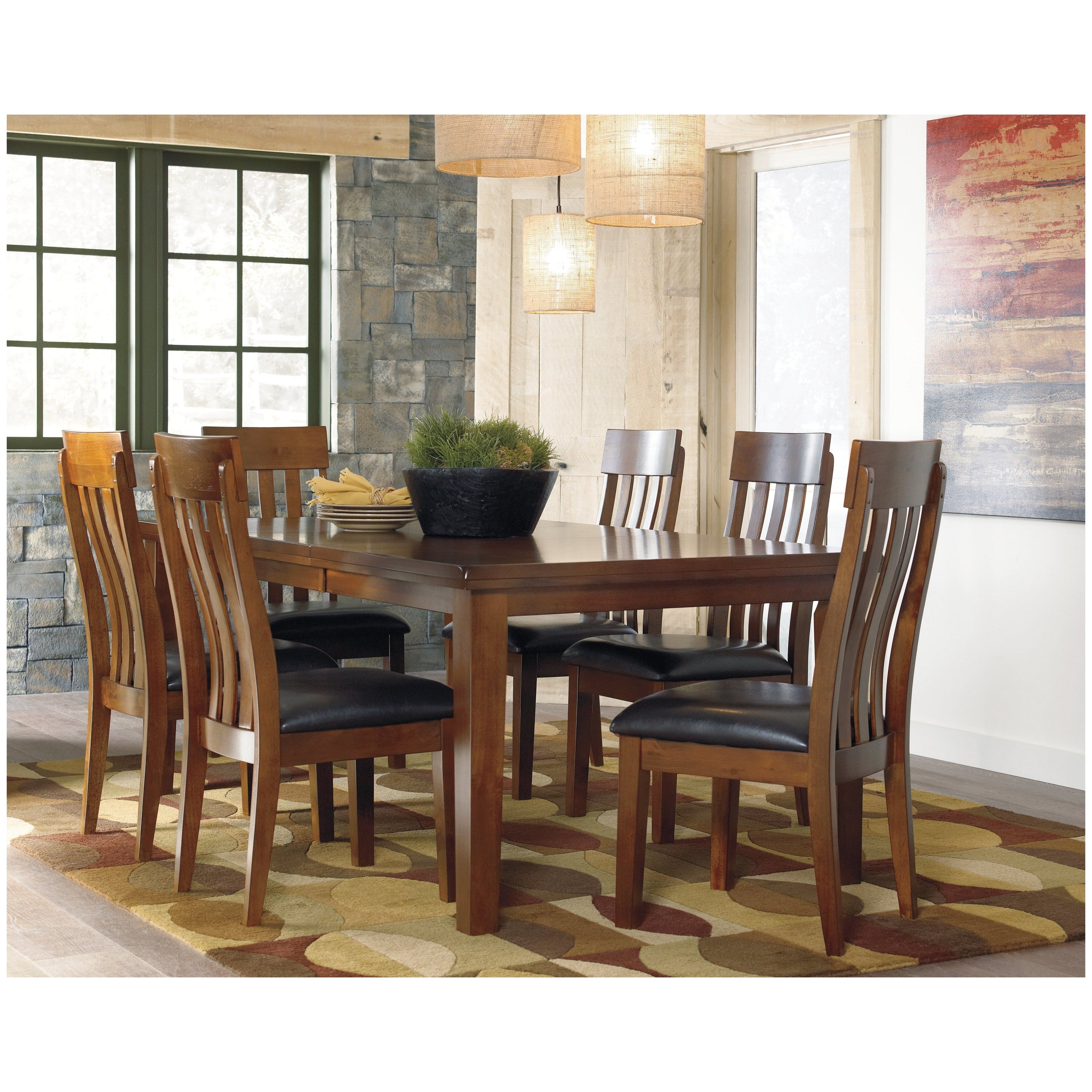 Ralene Dining Table and 8 Chairs Ash-D594D4