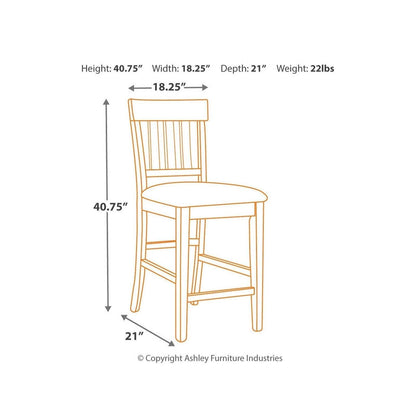 Haddigan Counter Height Bar Stool Ash-D596-124