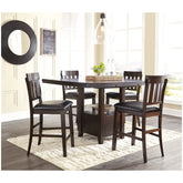 Haddigan Counter Height Dining Table with 4 Barstools Ash-D596D5