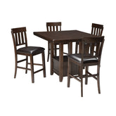 Haddigan Counter Height Dining Table with 4 Barstools Ash-D596D5