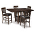 Haddigan Counter Height Dining Table with 4 Barstools Ash-D596D5