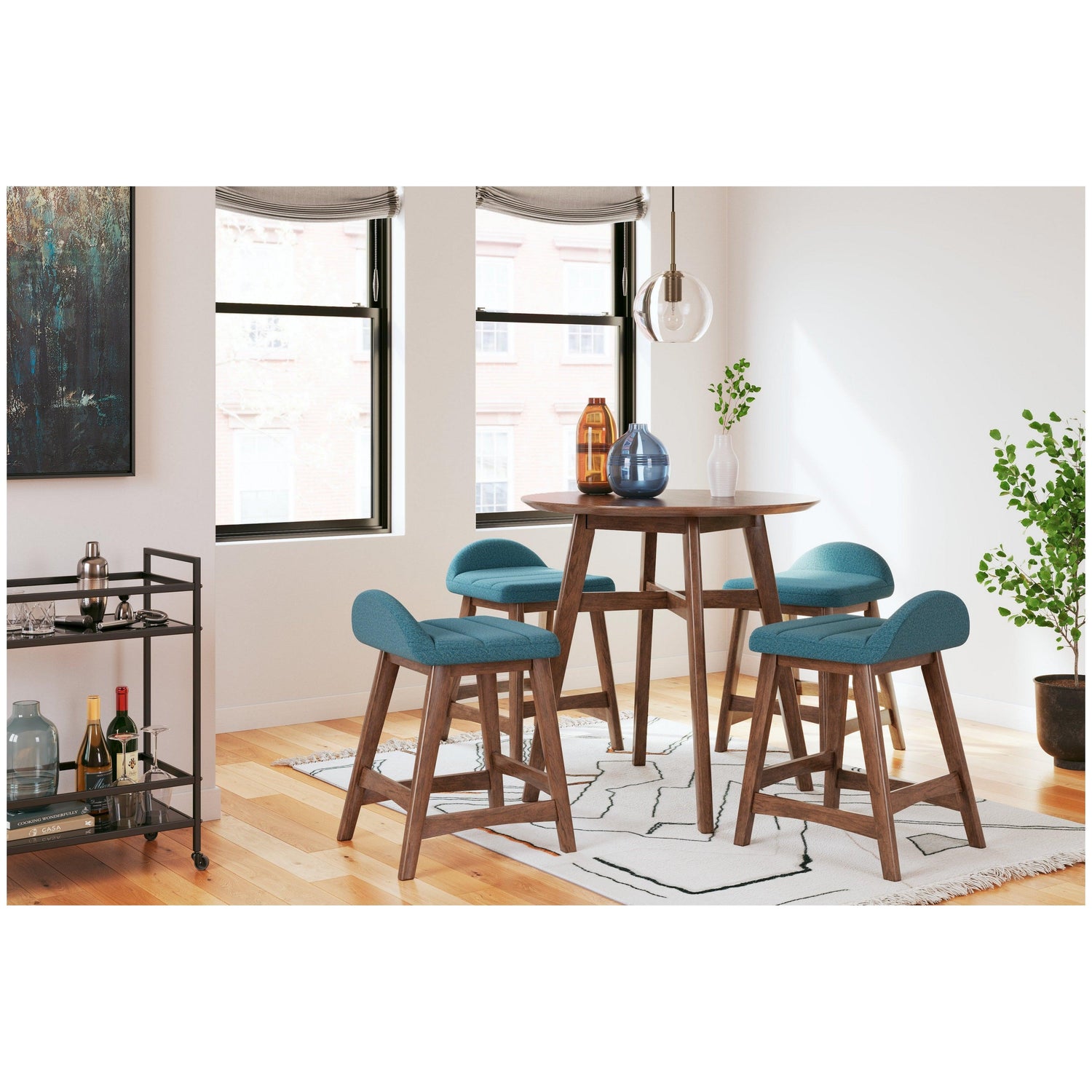 Lyncott Counter Height Bar Stool Ash-D615-124