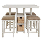 Robbinsdale Counter Height Dining Table and Bar Stools (Set of 5) Ash-D623-223