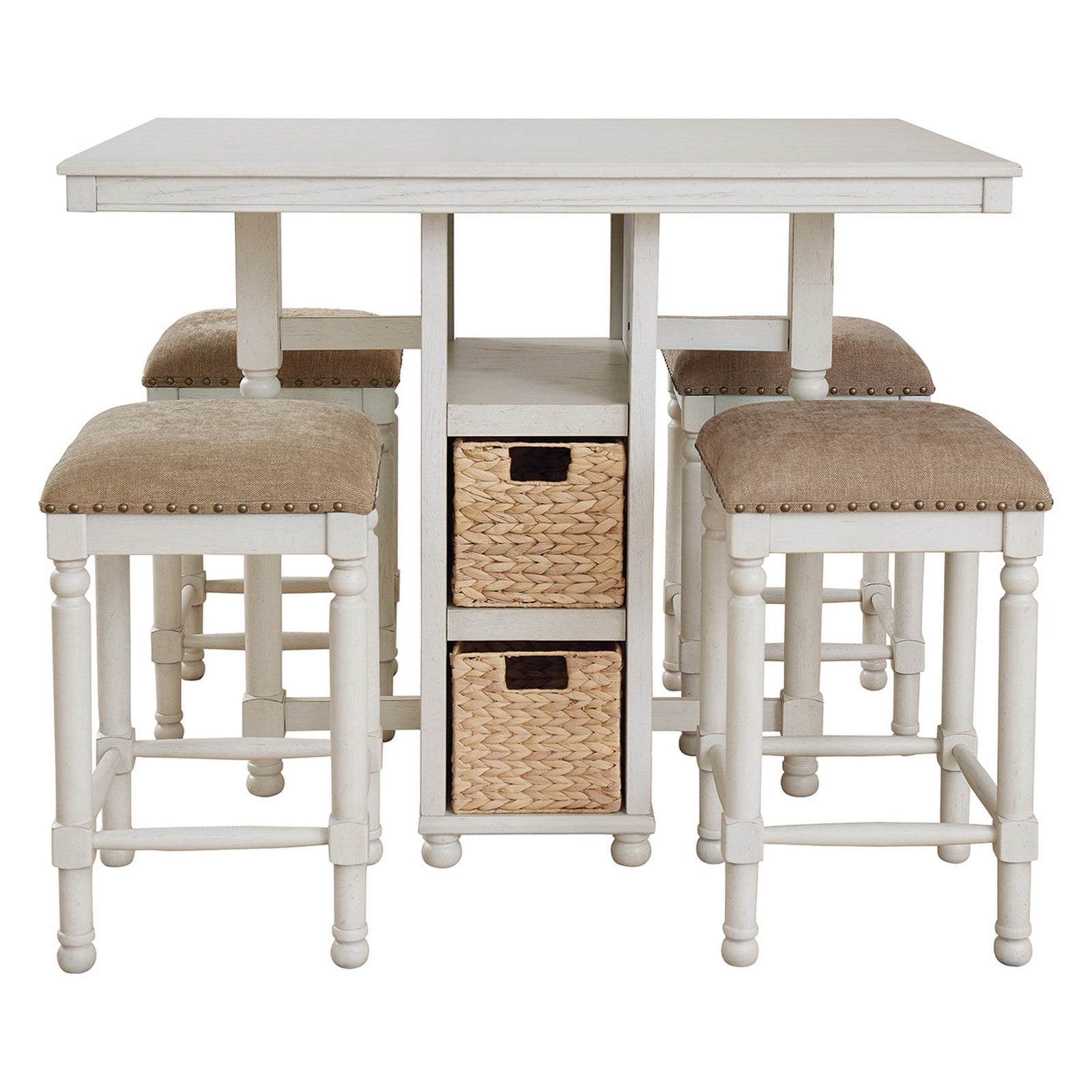 Robbinsdale Counter Height Dining Table and Bar Stools (Set of 5) Ash-D623-223