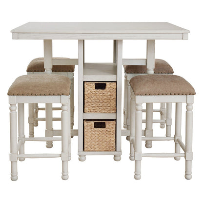 Robbinsdale Counter Height Dining Table and Bar Stools (Set of 5) Ash-D623-223