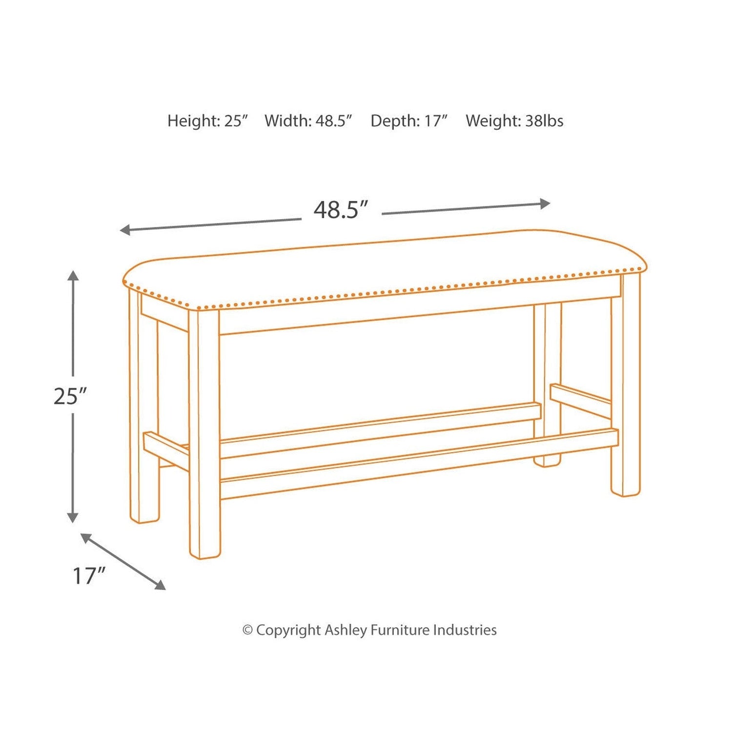 Moriville Counter Height Dining Table with 4 Barstools and Bench Ash-D631D3