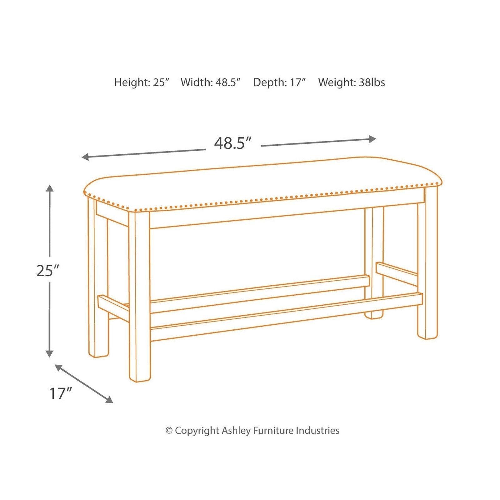 Moriville Counter Height Dining Bench Ash-D631-09