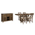 Moriville Counter Height Dining Table, 4 Barstools and Server Ash-D631D8