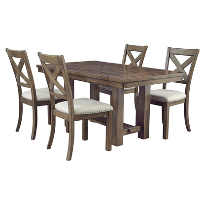 Moriville Dining Table and 4 Chairs Ash-D631D5
