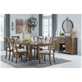 Moriville Dining Table and 6 Chairs Ash-D631D11