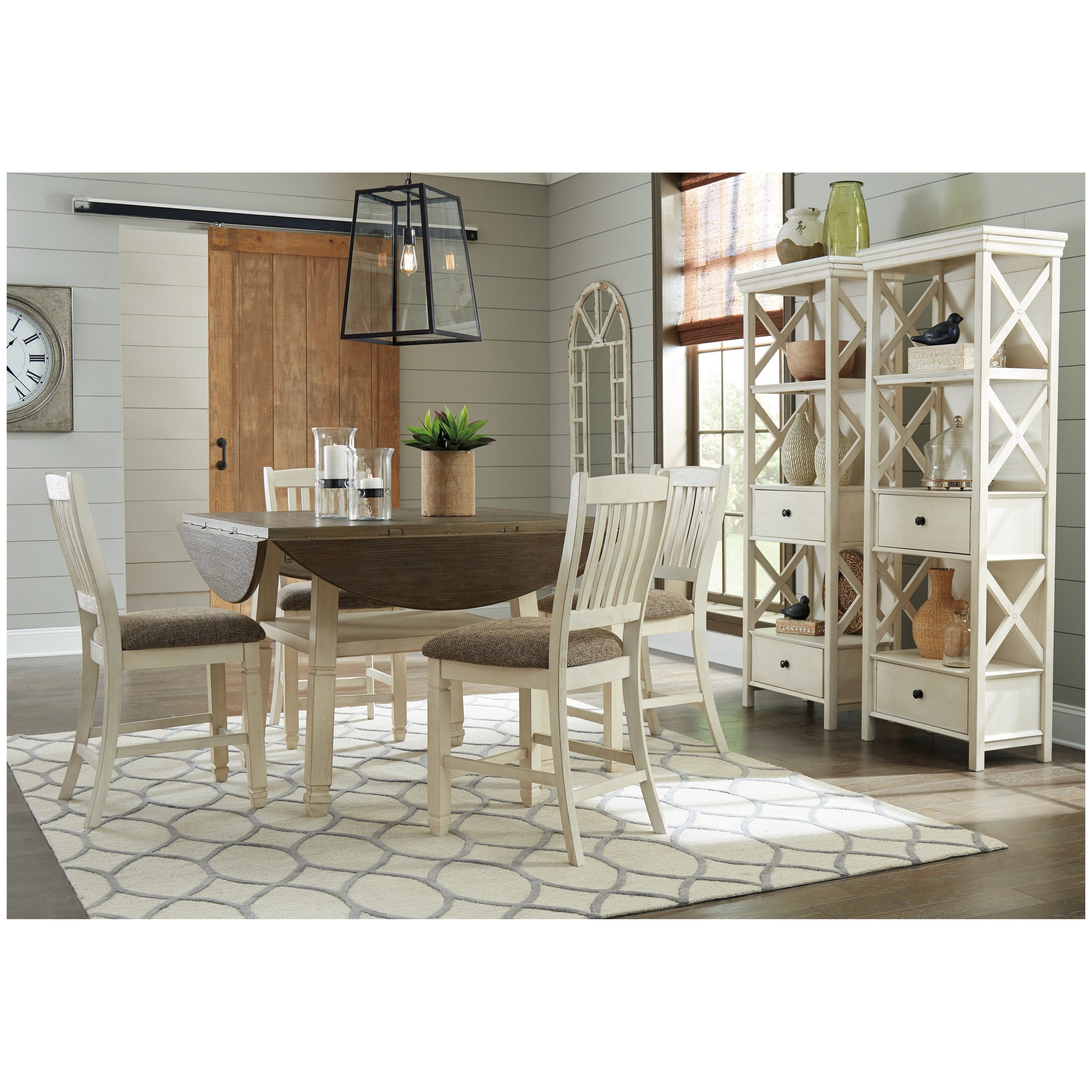 Bolanburg Counter Height Dining Table and 4 Barstools Ash-D647D6