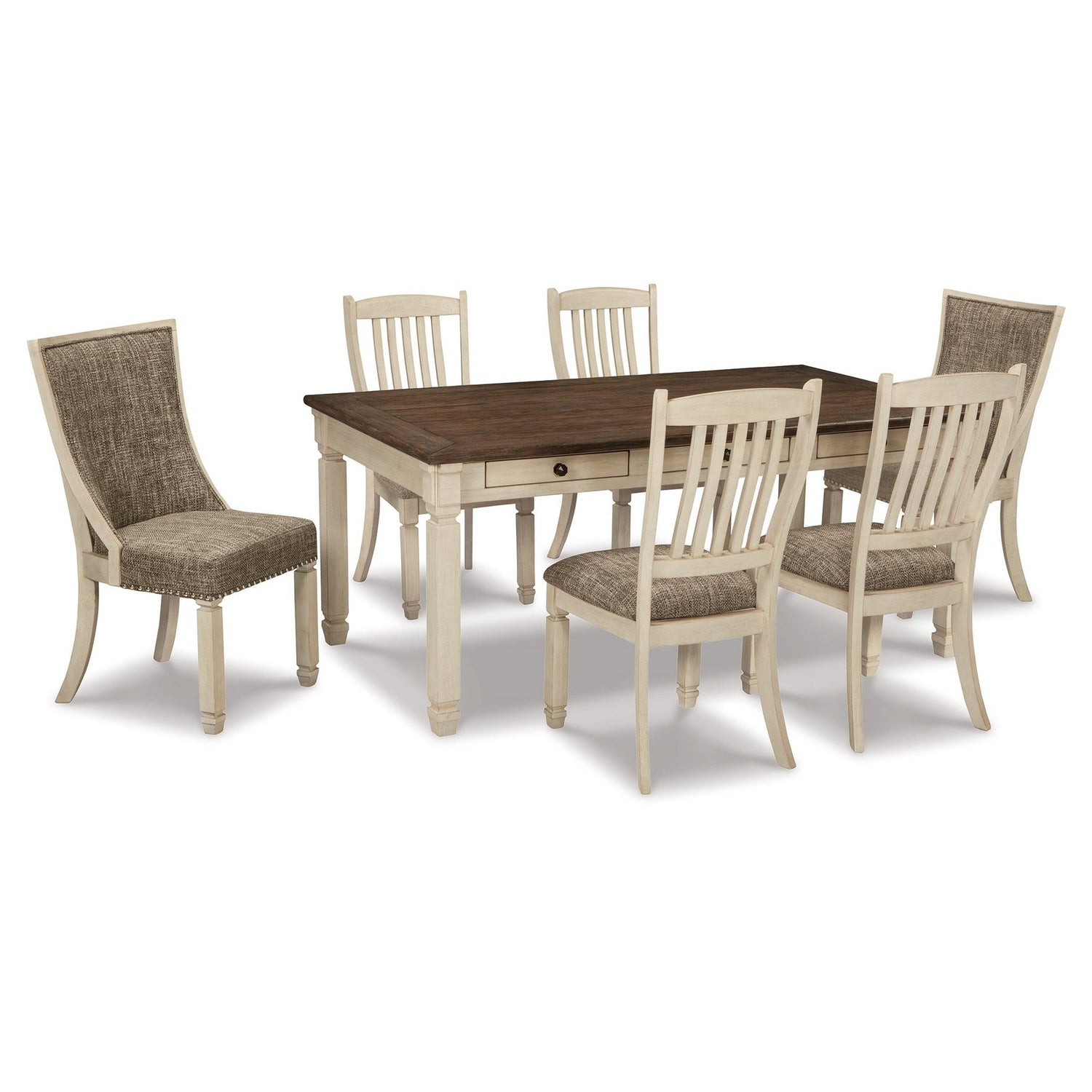 Bolanburg Dining Table with 6 Chairs Ash-D647D3