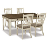 Bolanburg Dining Table with 4 Chairs Ash-D647D1