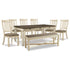 Bolanburg Dining Table, 6 Chairs, and Bench Ash-D647D26