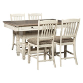 Bolanburg Counter Height Dining Table with 4 Barstools Ash-D647D4
