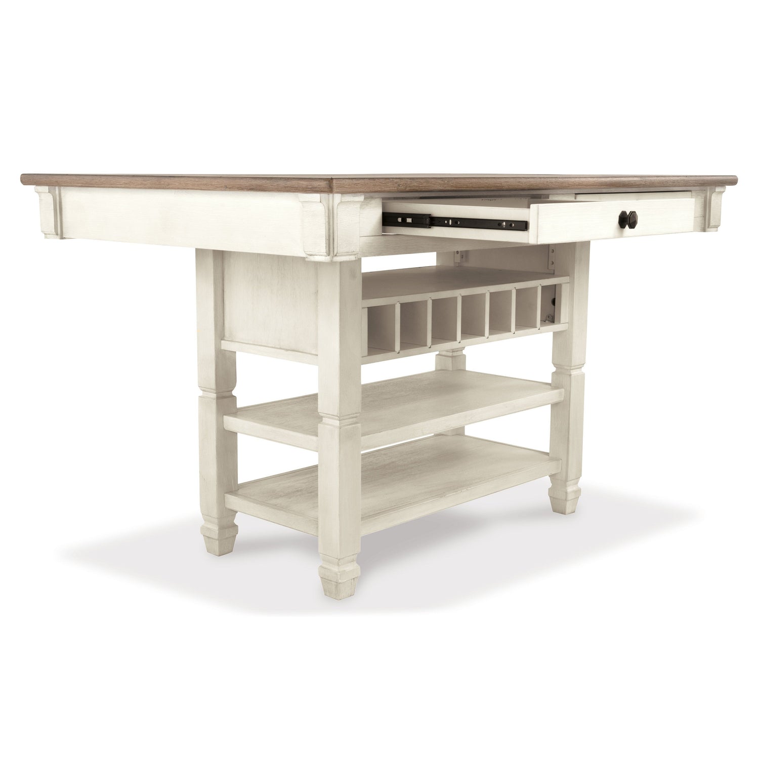 Bolanburg Counter Height Dining Table with 6 Barstools Ash-D647D9