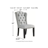 Jeanette Dining Table with 4 Chairs Ash-D702D1