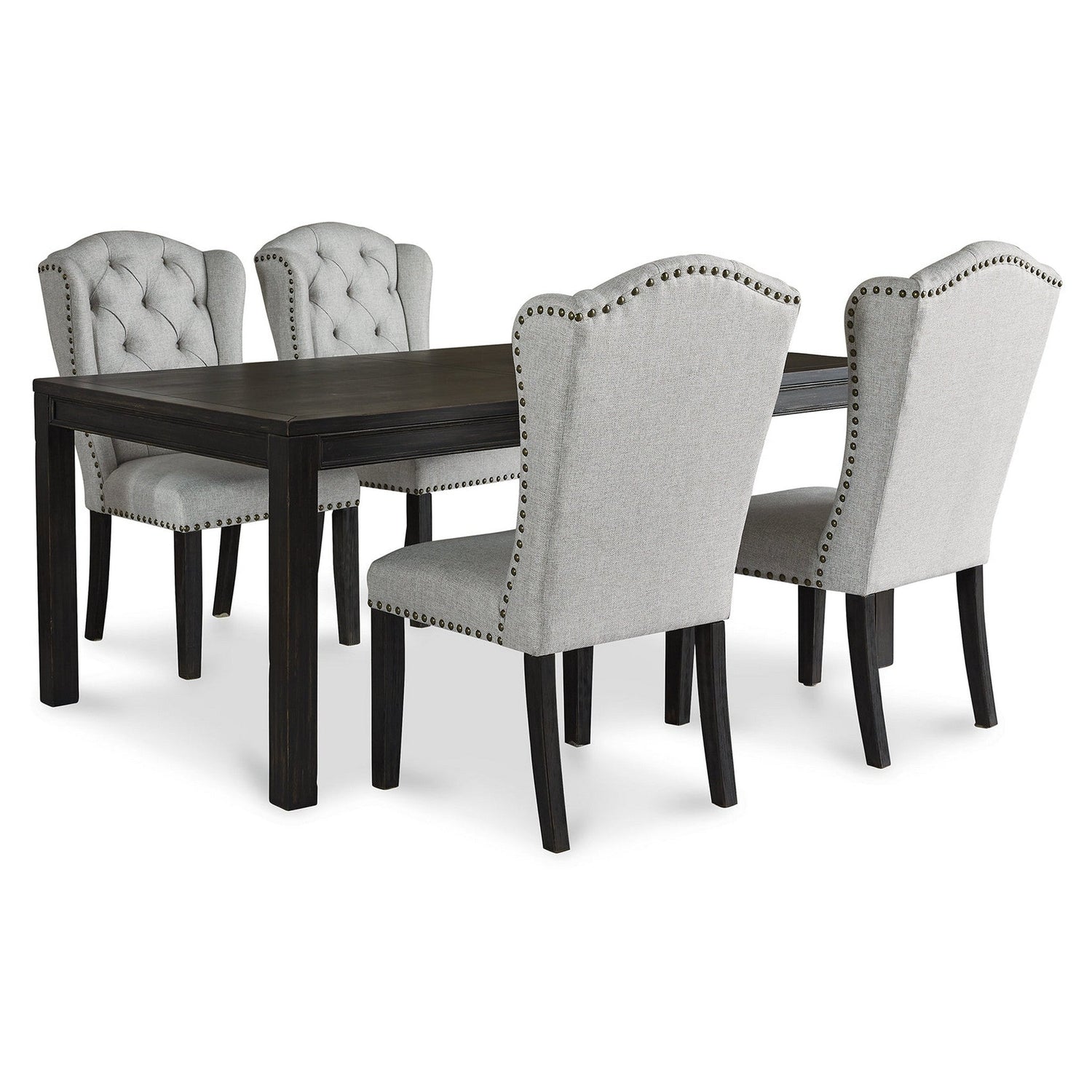 Jeanette Dining Table with 4 Chairs Ash-D702D1