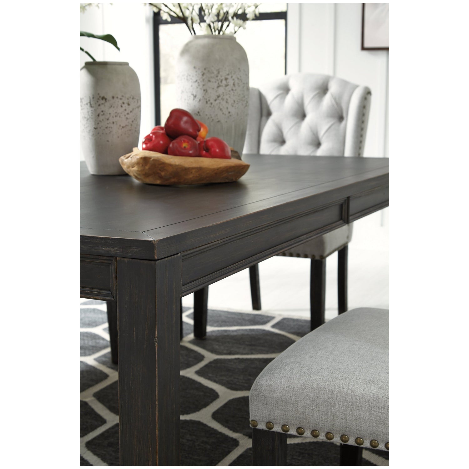 Jeanette Dining Table with 4 Chairs Ash-D702D1