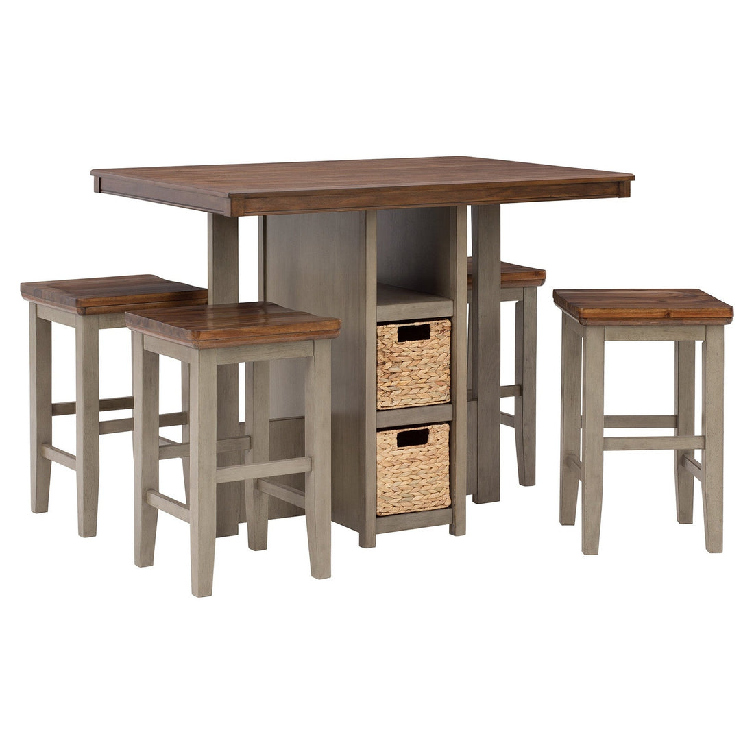 Lettner Counter Height Dining Table and Bar Stools (Set of 5) Ash-D733-223