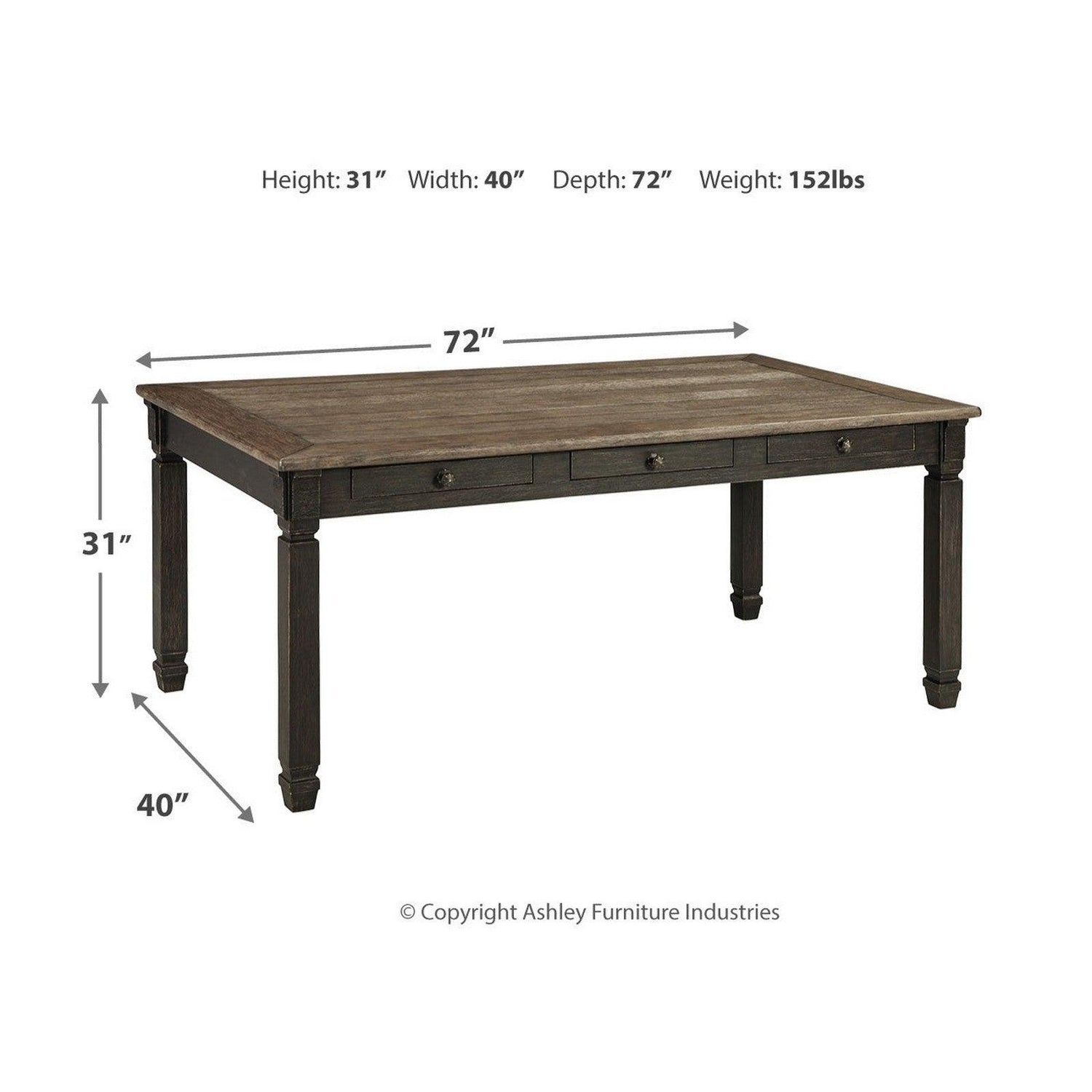 Tyler Creek Dining Table Ash-D736-25