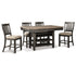 Tyler Creek Counter Height Dining Table with 4 Barstools Ash-D736D3