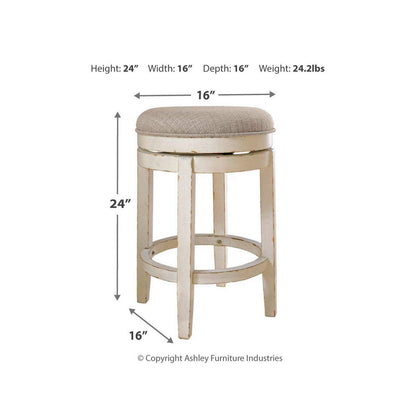 Realyn Counter Height Bar Stool Ash-D743-024